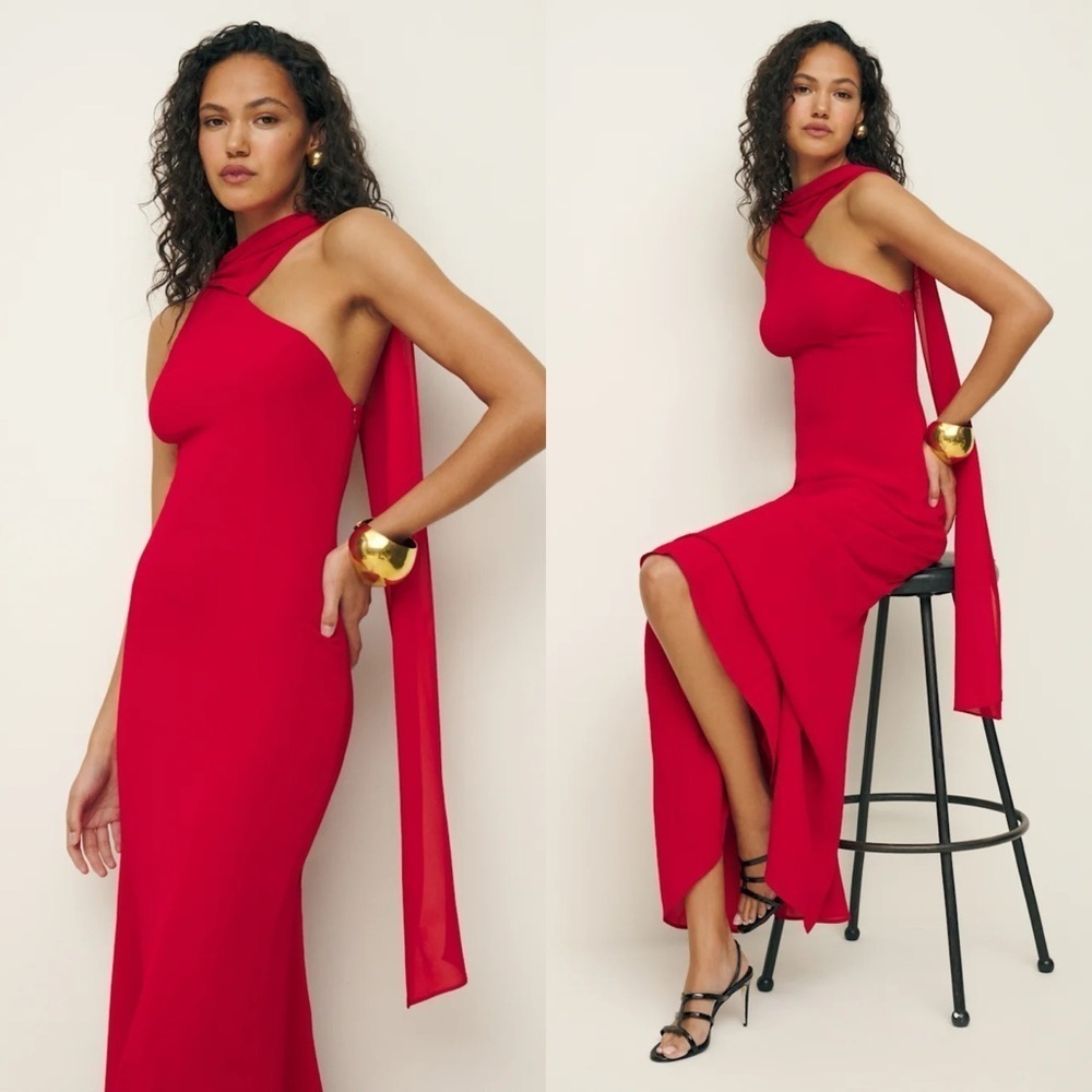 REFORMATION NWT Rosalynn Red Dress 4